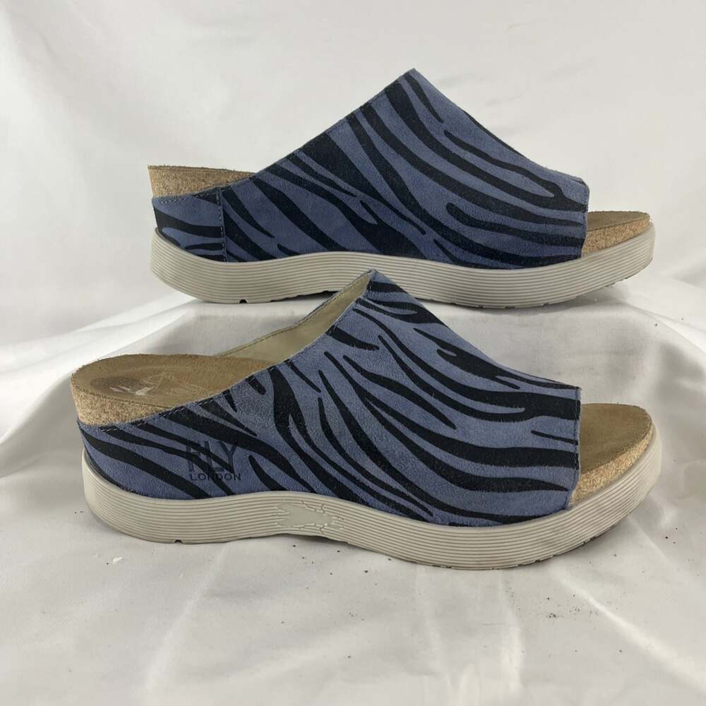 Fly London Purple Zebra Slip Ons Women’s Size 40